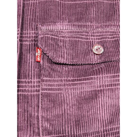 Levis Button-Up Shirt Men Small Fig Purple Country Western Cowboy Worker $65 NWT - Picture 3 of 11